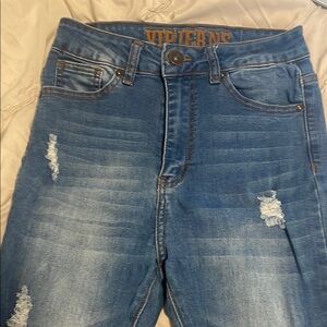 VIP Jeans Distressed Blue Denim